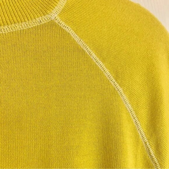 UO Bright Yellow Short Sleeve Raglan Sweater Knit Top - Picture 4 of 5